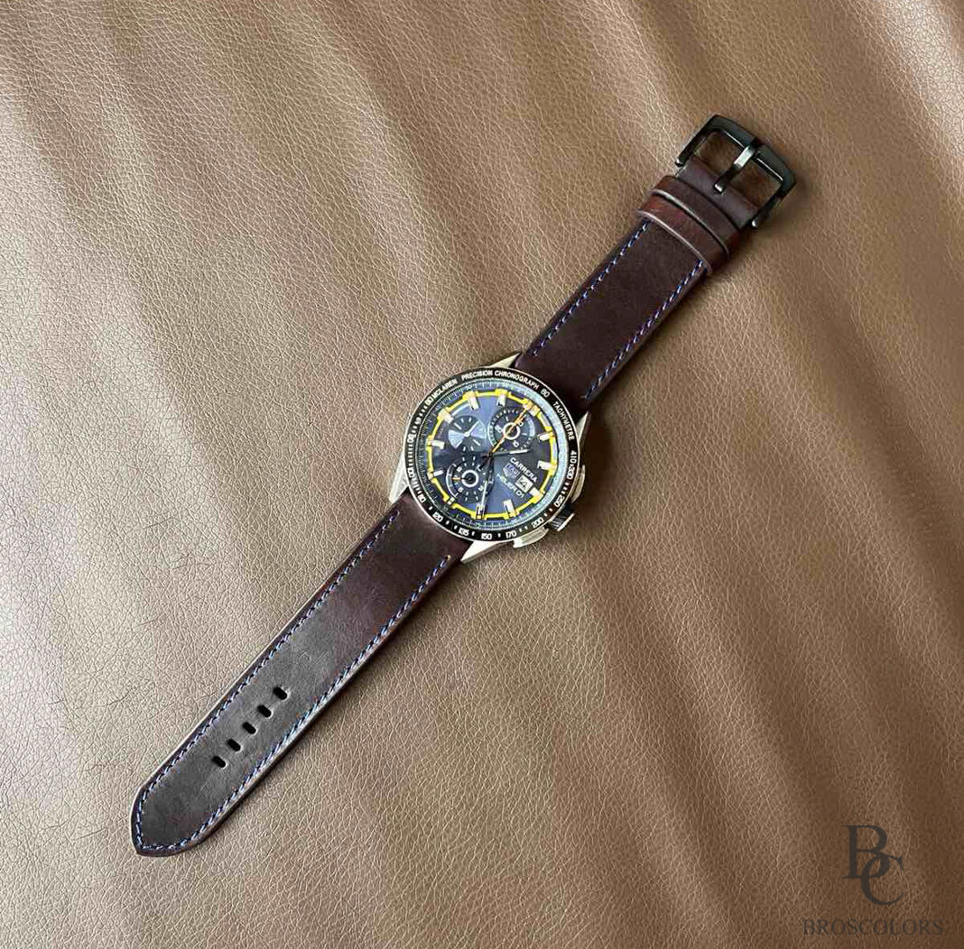 carrera кожена каишка за часовник ръчна изработка