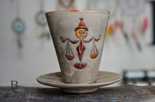  Ceramic, Cups, Hand, Painted, Beautiful, Ceramics, Plovdiv, Art, Kravisi, Cup, Coffee, Tea, Plate, Saucer, Fairy, Girl
