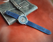 relic, blue, unique straps, custom straps, designer straps, luxury watches, branded watches, leather straps, watches, beautiful, natural, leather, manual, strap, leather straps, broscolors
