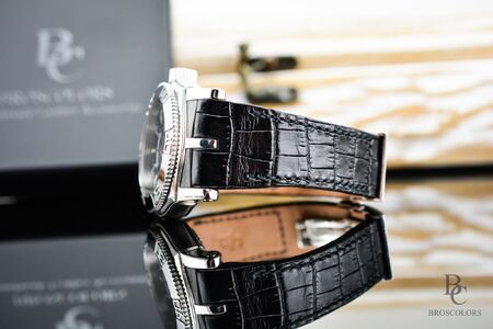 Roger Dubuis Black Aligator Leather watch strap