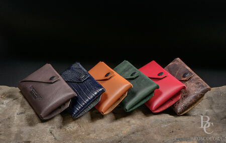 Унисекс Кожен Картодържател/Визитник / Origami Cardholder